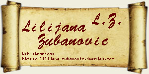 Lilijana Zubanović vizit kartica